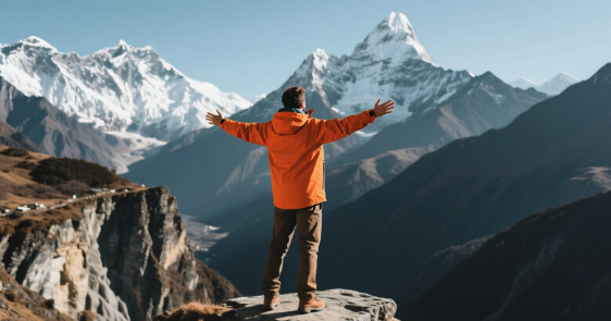 man standing on